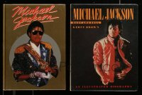 5a221 LOT OF 2 MICHAEL JACKSON HARDCOVER BOOKS '84 illustrated biographies of the pop legend!