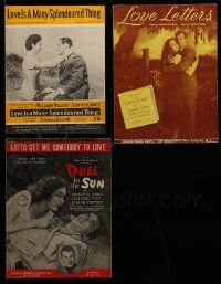 5a006 LOT OF 3 JENNIFER JONES SHEET MUSIC '50s Love Letters, Gotta Get Me Somebody to Love +more!