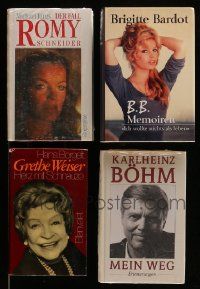 5a203 LOT OF 4 GERMAN LANGUAGE BIOGRAPHY HARDCOVER BOOKS '70s-90s Brigitte Bardot & more!