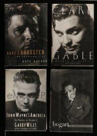 5a206 LOT OF 4 ACTOR BIOGRAPHY HARDCOVER BOOKS '90s-00s Lancaster, Gable, John Wayne, Bogart!