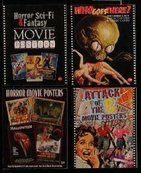 5a247 LOT OF 4 BRUCE HERSHENSON HORROR/SCI-FI SOFTCOVER MOVIE BOOKS '90s-00s color poster images!