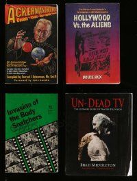 5a246 LOT OF 4 HORROR/SCI-FI SOFTCOVER MOVIE BOOKS '80s-10s Ackerman, Hollywood vs Aliens + more!