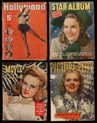 5a151 LOT OF 4 MOVIE MAGAZINES '30s-40s Deanna Durbin, Alice Faye, Eleanor Powell, Janet Blair!