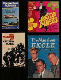 5a243 LOT OF 4 SOFTCOVER MOVIE BOOKS '60s-90s Citizen Kane, James Bond, Man from UNCLE + more!