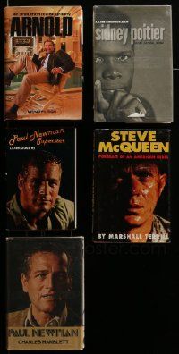 5a198 LOT OF 5 ACTOR BIOGRAPHY HARDCOVER BOOKS '70s-00s Steve McQueen, Paul Newman & more!