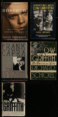 5a190 LOT OF 5 MOVIE DIRECTOR BIOGRAPHY HARDCOVER BOOKS '70s-90s Orson Welles, D.W. Griffith!