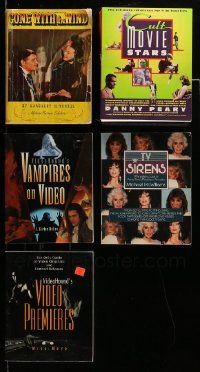 5a240 LOT OF 5 SOFTCOVER MOVIE BOOKS '40s-90s Gone with the Wind, Vampires on Video, TV Sirens!