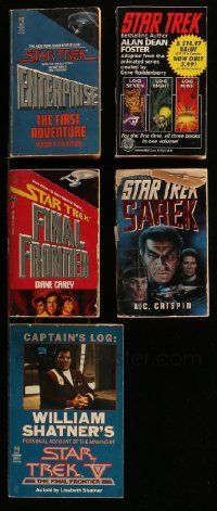5a278 LOT OF 5 STAR TREK PAPERBACK BOOKS '80s-90s Enterprise: The First Adventure & more!