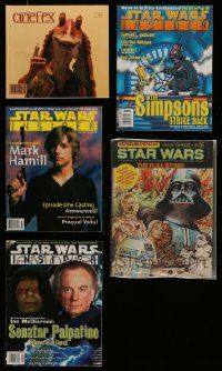 5a150 LOT OF 5 STAR WARS MAGAZINES '80s-90s Cinefex, Simpsons, The Full Story, Insider & more!