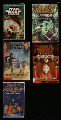 5a277 LOT OF 5 STAR WARS PAPERBACK BOOKS '90s-00s New Jedi Order, Jedi Apprentice, Episode I