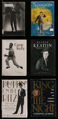 5a186 LOT OF 6 ACTOR BIOGRAPHY HARDCOVER BOOKS '50s-00s Charlie Chaplin, Buster Keaton & more!