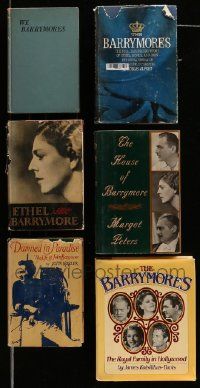 5a181 LOT OF 6 HARDCOVER MOVIE BOOKS ABOUT THE BARRYMORES '50s-90s the famous acting family!