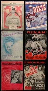 5a003 LOT OF 6 1930S-1940S SHEET MUSIC FROM MUSICALS '30s-40s Deanna Durbin, Bing Crosby & more!