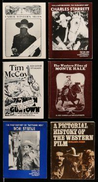 5a237 LOT OF 6 SOFTCOVER MOVIE BOOKS ABOUT WESTERNS '60s-80s Tim McCoy, Charles Starrett, Steele!