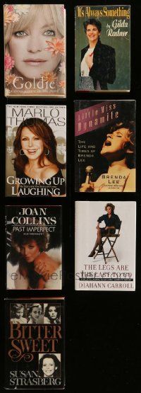 5a173 LOT OF 7 FEMALE BIOGRAPHY HARDCOVER BOOKS '80s-00s Hawn, Radner, Collins, Strasberg & more!