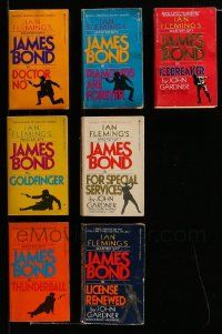 5a275 LOT OF 7 JAMES BOND PAPERBACK BOOKS '80s Dr. No, Goldfinger, Thunderball, Icebreaker +more!