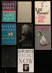5a166 LOT OF 8 ACTRESS AUTOBIOGRAPHY HARDCOVER BOOKS '50s-90s Ginger Rogers, Helen Hayes & more!