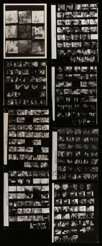 5a376 LOT OF 8 CONTACT SHEETS '60s-70s many movie scenes + candid images on the set!