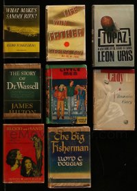 5a163 LOT OF 8 NOVELS MADE INTO MOVIES HARDCOVER BOOKS '20s-60s Blood & Sand, Lady L. + more!