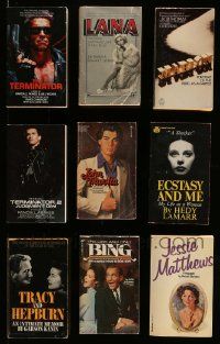 5a268 LOT OF 9 PAPERBACK MOVIE BOOKS '60s-80s Terminator, Ecstasy & Me, Lana, Travolta + more!