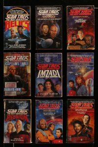5a266 LOT OF 9 STAR TREK: THE NEXT GENERATION PAPERBACK BOOKS '90s stories from the TV show!