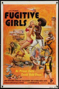 5b038 5 LOOSE WOMEN 1sh '74 Fugitive Girls, written by Ed Wood!