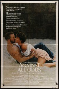 5b051 AGAINST ALL ODDS int'l 1sh '84 Jeff Bridges makes out with Rachel Ward on the beach!