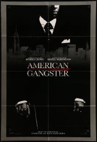 5b062 AMERICAN GANGSTER teaser DS 1sh '07 close-up of Denzel Washington, Ridley Scott directed!