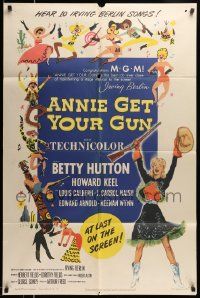 5b069 ANNIE GET YOUR GUN 1sh '50 Betty Hutton as the greatest sharpshooter, Howard Keel!