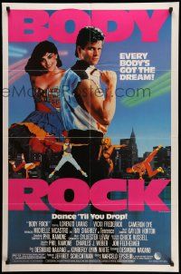 5b135 BODY ROCK 1sh '84 Lorenzo Lamas & Vicki Frederick break-dancing in New York!