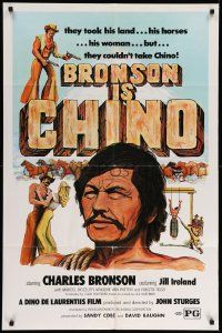 5b187 CHINO 1sh '73 Charles Bronson, Jill Ireland, Valdez il mezzosangue, cool adventure art!