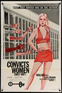 5b212 CONVICTS WOMEN 1sh '70 willing girls become slaves, what they wanted was on the outside!