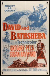 5b237 DAVID & BATHSHEBA 1sh R60 Biblical Gregory Peck broke God's commandment for Susan Hayward!