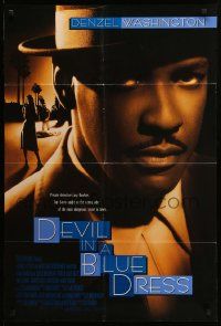 5b252 DEVIL IN A BLUE DRESS int'l DS 1sh '95 great close-up image of Denzel Washington!