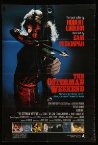 5b020 OSTERMAN WEEKEND int'l 1sh '83 typical Sam Peckinpah, cool close up of woman w/bow & arrow!