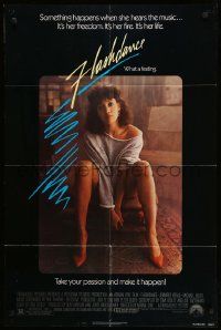 5b342 FLASHDANCE 1sh '83 sexy dancer Jennifer Beals, take your passion and make it happen!