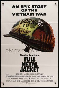 5b360 FULL METAL JACKET int'l 1sh '87 Stanley Kubrick Vietnam War movie, Castle art!