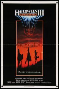 5b395 HALLOWEEN III 1sh '82 Season of the Witch, horror sequel, cool horror image!