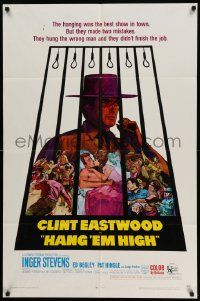5b396 HANG 'EM HIGH 1sh '68 Clint Eastwood, they hung the wrong man & didn't finish the job!