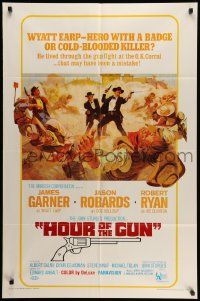 5b427 HOUR OF THE GUN 1sh '67 James Garner as Wyatt Earp, John Sturges, was he a hero or killer?