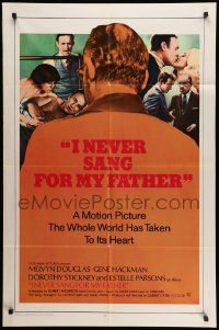 5b442 I NEVER SANG FOR MY FATHER int'l 1sh '70 Melvyn Douglas & Gene Hackman, only artwork poster!