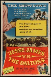 5b467 JESSE JAMES VS THE DALTONS 2D 1sh '53 Castle, the deadliest gunslingers of the West