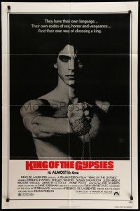 5b484 KING OF THE GYPSIES 1sh '78 creepy close up of Eric Roberts in his first leading role!
