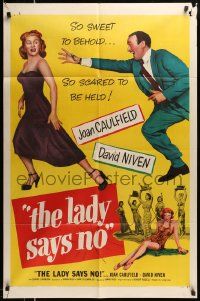 5b495 LADY SAYS NO 1sh '51 sexy Joan Caulfield was willing to learn about men from David Niven!