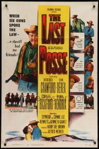5b500 LAST POSSE 1sh '53 Broderick Crawford is a sheriff who has no friends except his badge!