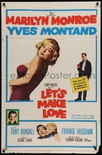 5b516 LET'S MAKE LOVE 1sh '60 images of super sexy Marilyn Monroe, Yves Montand + Tony Randall!