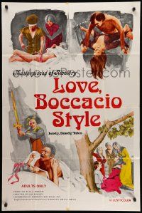 5b539 LOVE BOCCACIO STYLE 1sh '71 art of masterpieces of ribaldry, lusty, bawdy tales!