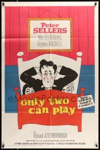 5b699 ONLY TWO CAN PLAY 1sh '62 wacky art of Peter Sellers, Mai Zetterling, Virginia Maskell!