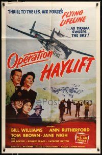 5b701 OPERATION HAYLIFT 1sh '50 Bill Williams, the Air Force's Flying Lifeline!