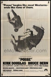 5b766 POSSE 1sh '75 Kirk Douglas, it begins like most westerns but ends like none of them!